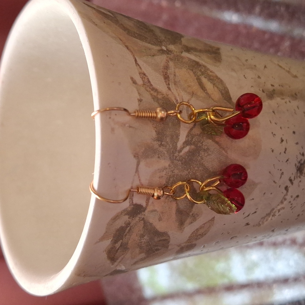 Cherry Dangle Earrings - Picture 4 of 4